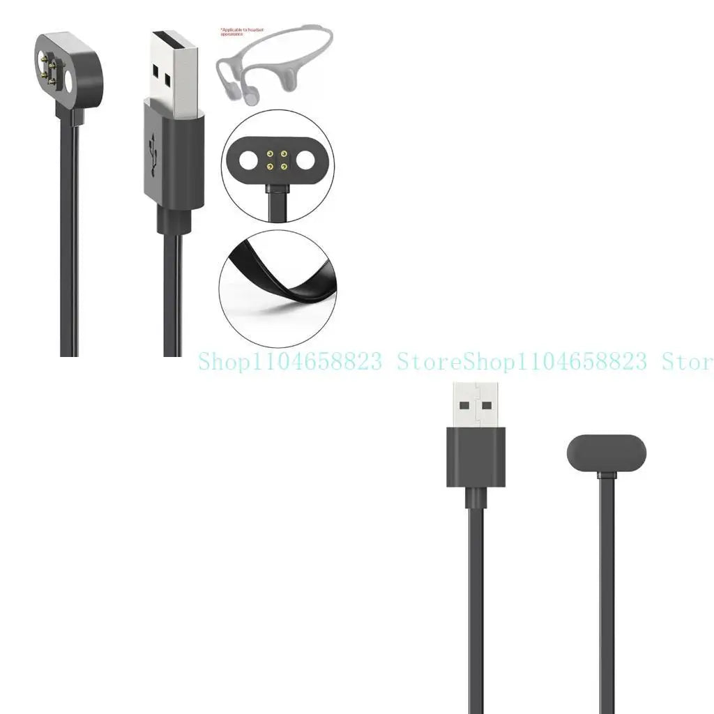 Stable and Reliable 4Pin Charging Cable for Mojawa RunPlus Earphones USB Power Cord Improve Charging Experience Zpaxo