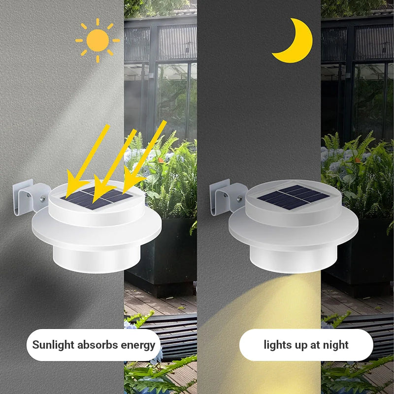 Solar Powered Lights Outdoor Fence LED Lighting Garland Light Stairs Zpaxo