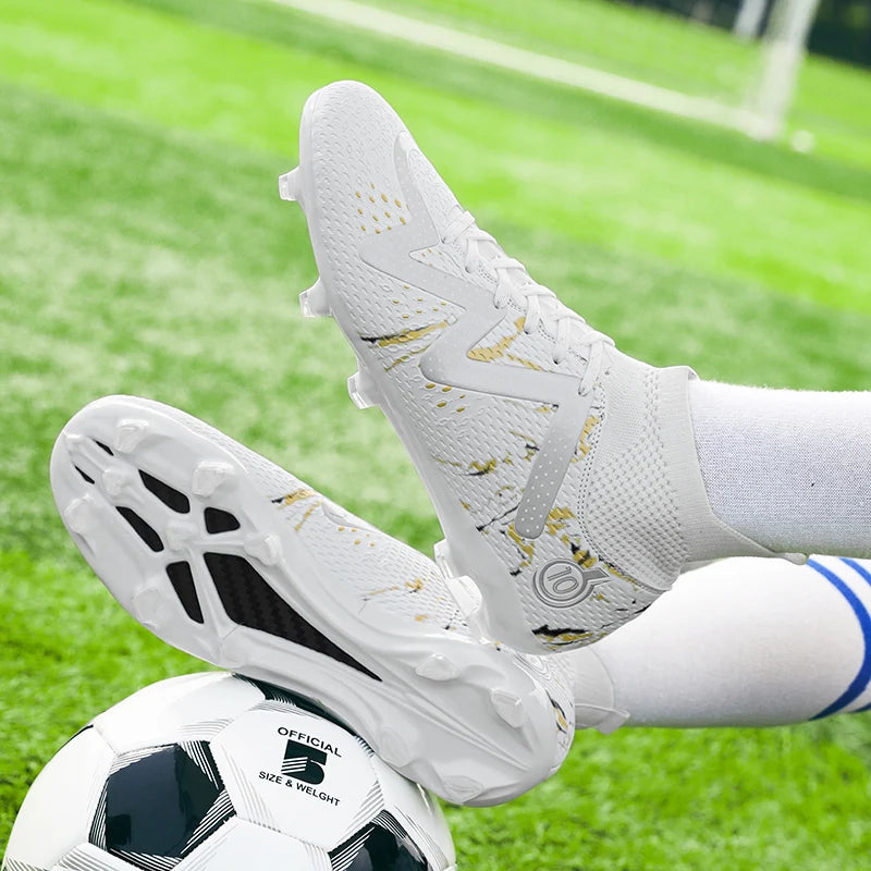 2024 Men's Soccer Shoes Large Ultralight Football Boots Boys Sneakers