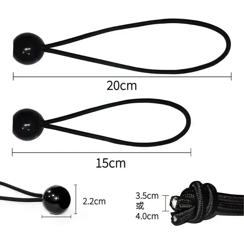 Outdoor Elastic Ball Rope Bungee Cords Portable Tent Fixing Tarpaulin Awning Canopy Heavy Duty Tarp Tie Down for Shelter Cargo Zpaxo