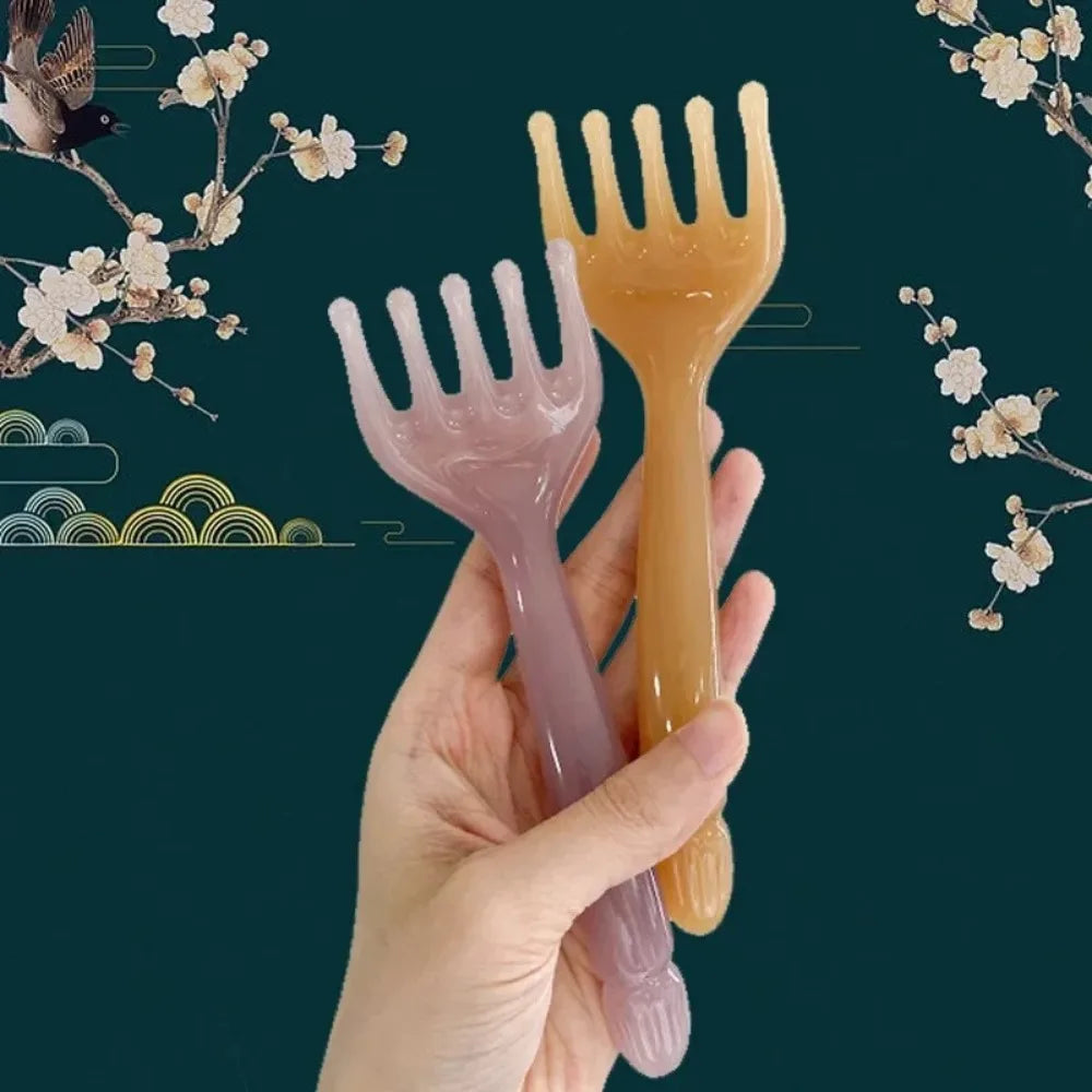 New Resin Head Massager Five-claw Head Scraping Stick Scraping Claw Massage Lymphatic Massage Tools Zpaxo
