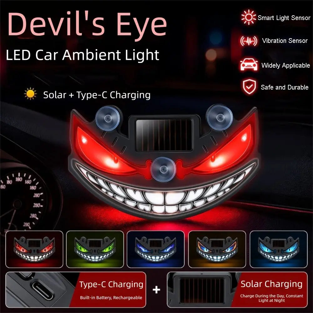 Blinking Moving Eyes Solar Demon Eye Light Suction Cup Installation Zpaxo
