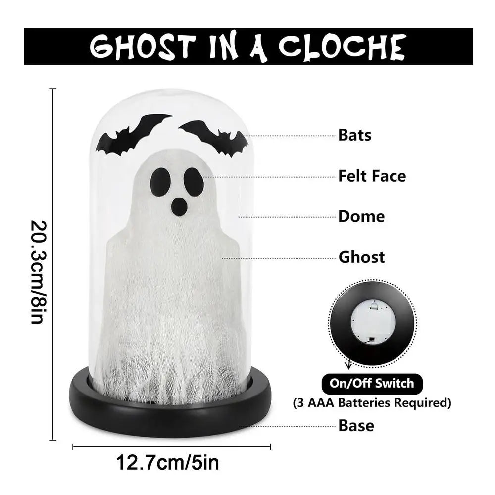 Light Up Ghost Tabletop Ornament Creative Bat Lamp Decor Halloween