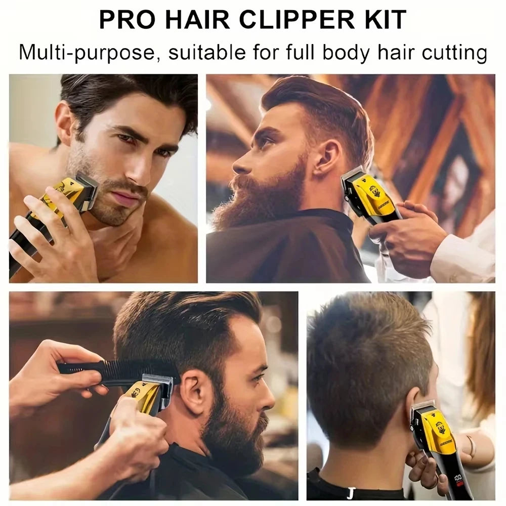 XMSJ T9 Men's Rechargeable Hair Clipper & Beard Trimmer Kit Hair Clipper Kit Zpaxo
