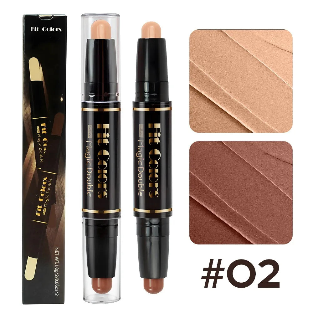 Double-head Highlight Shadow Stick Face Bronzer Contouring Pen