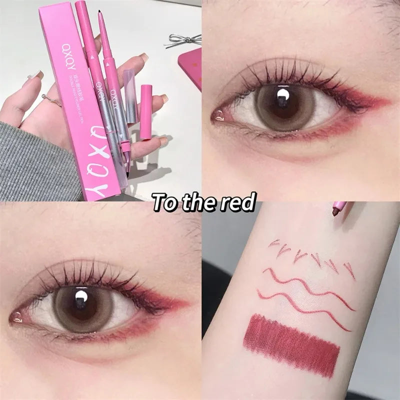 1 Punk Red Eyebrow Eyeliner Gelpencil Angled Brush Smudge-proof Zpaxo Red A