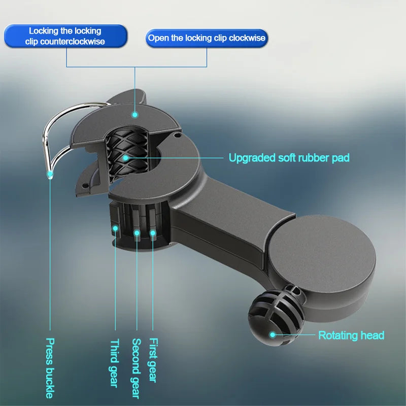 3-speed Car Seat Back Cooling Fan USB Charge Dual Head Fan 360 Degree Rotation Neck Cooler for Summer Car Accessories Zpaxo