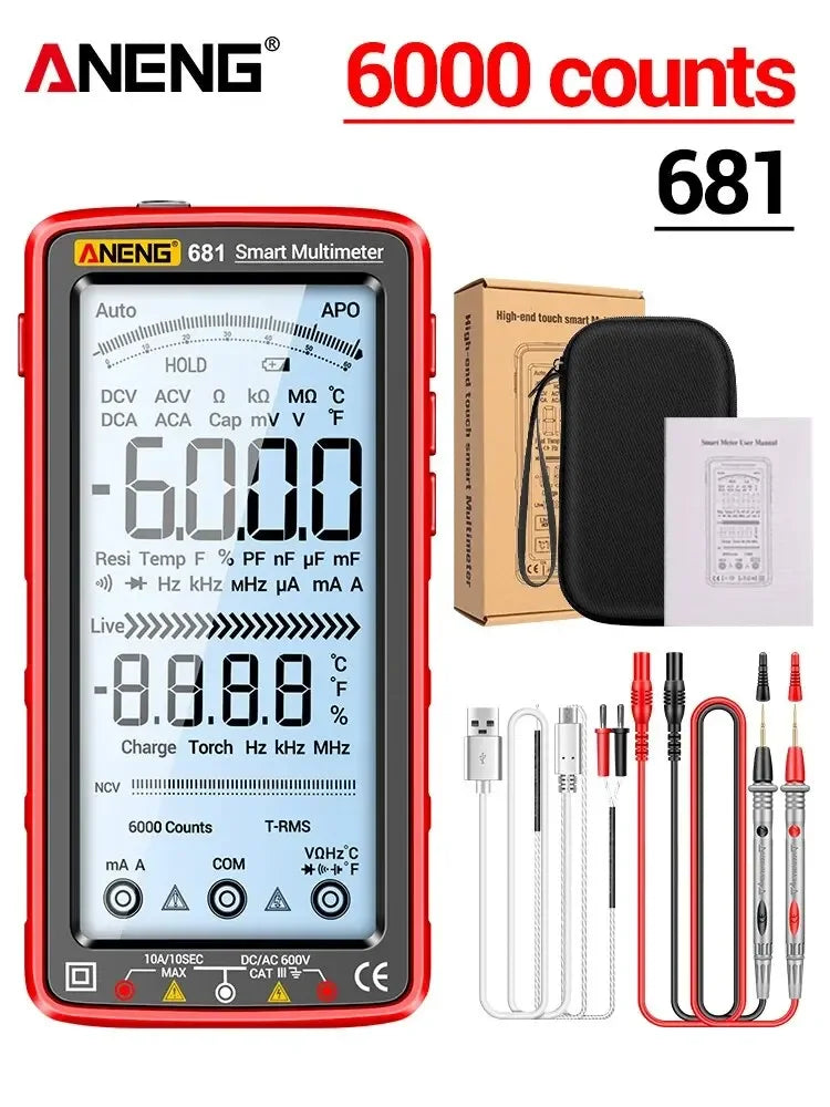 ANENG 681 Non-contact Voltage Tester AC DC Rechargable Digital