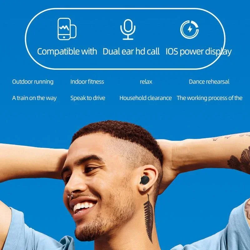 A6S TWS Headphones Wireless Bluetooth Sports Stereo Suitable Android