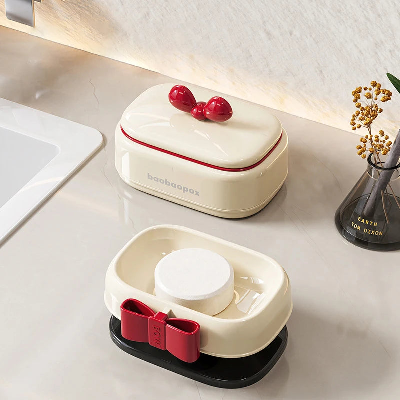 Portable Leakproof Soap Dish Lid Draining Layer Travel Bar Holder Zpaxo
