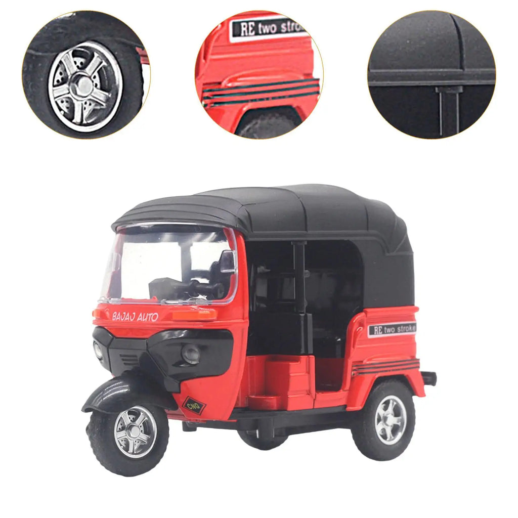 1:14 Scale Tricycle Model Creative Decor Retro Design Statue Miniature Figurine for Tabletop Office Bedroom Living Room Birthday Zpaxo