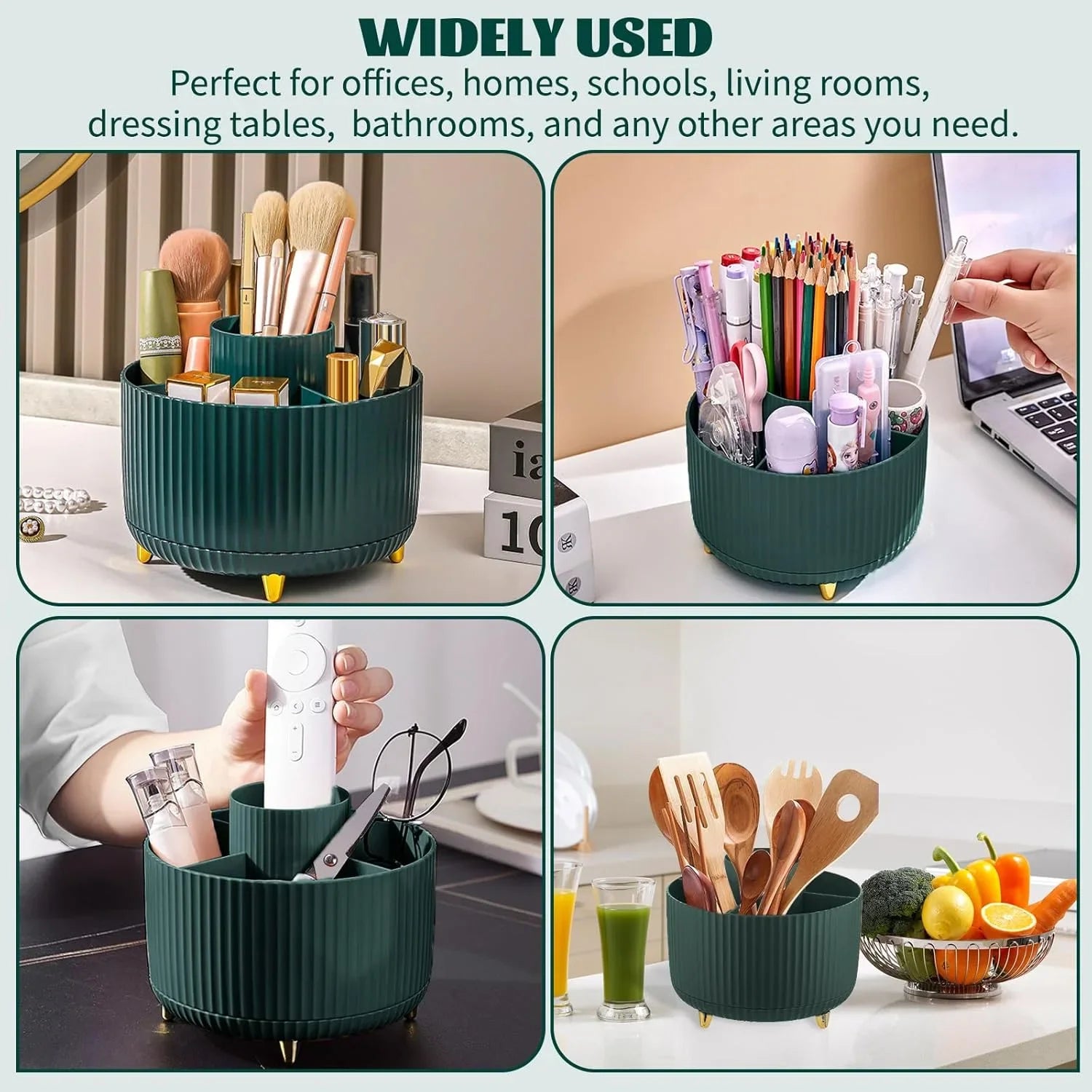 5-Slot 360° Rotating Makeup Brush Holder & Desk Organizer Makeup Brush Organizer Zpaxo