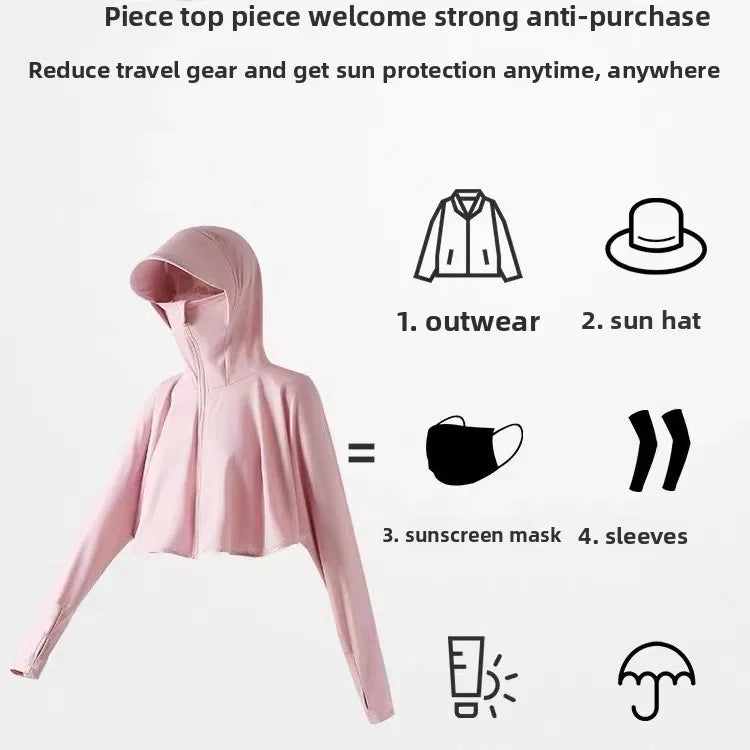Women's Ice Silk Sun Protection Jacket Spring Summer UV-Blocking