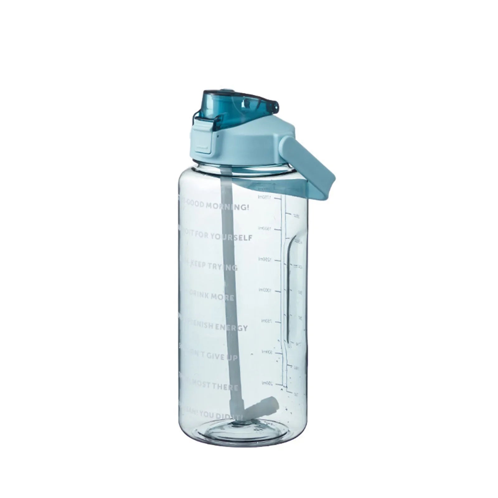 2 Liters Water Bottle Cups Time Marker Reusable Outdoors Sports