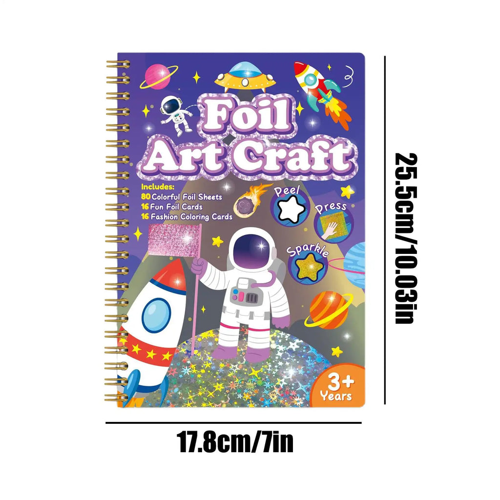 Kid Foil Craft Kit Peel-and-Press Foil Art Craft Activity For Child Paper Crafting Kits For Family Daughter Son Youth Teens Zpaxo