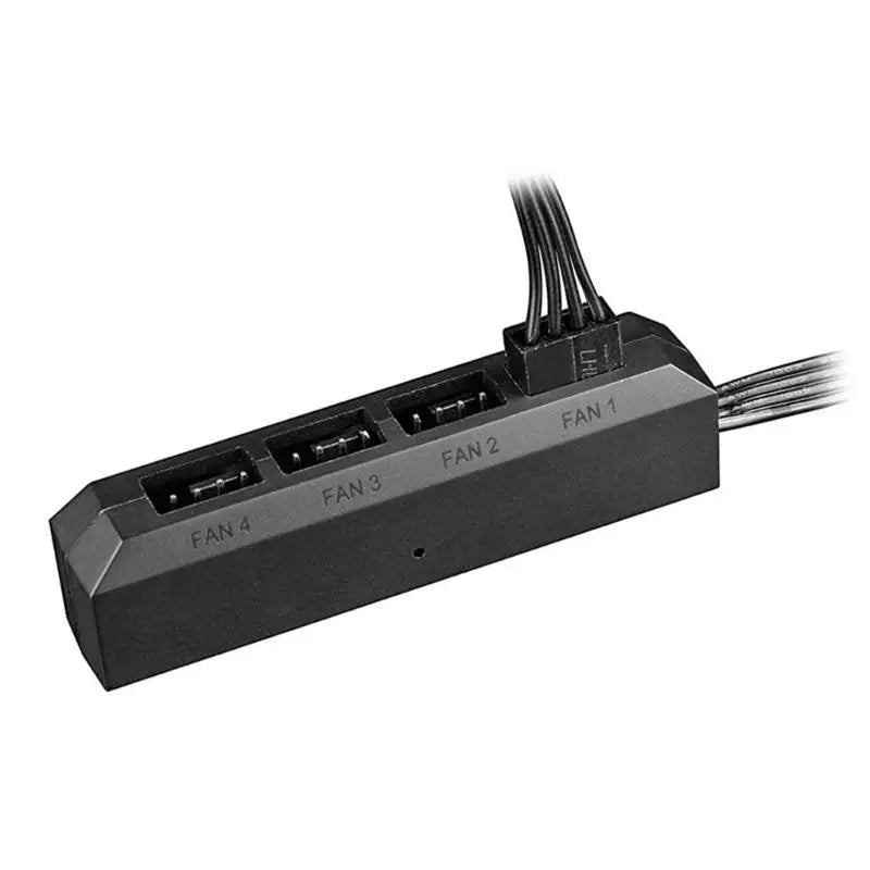 652F 12V PWM Fan Hub Speed Controller 4-Way for Case 3pin/4pin Cooling Cooler Fan Zpaxo