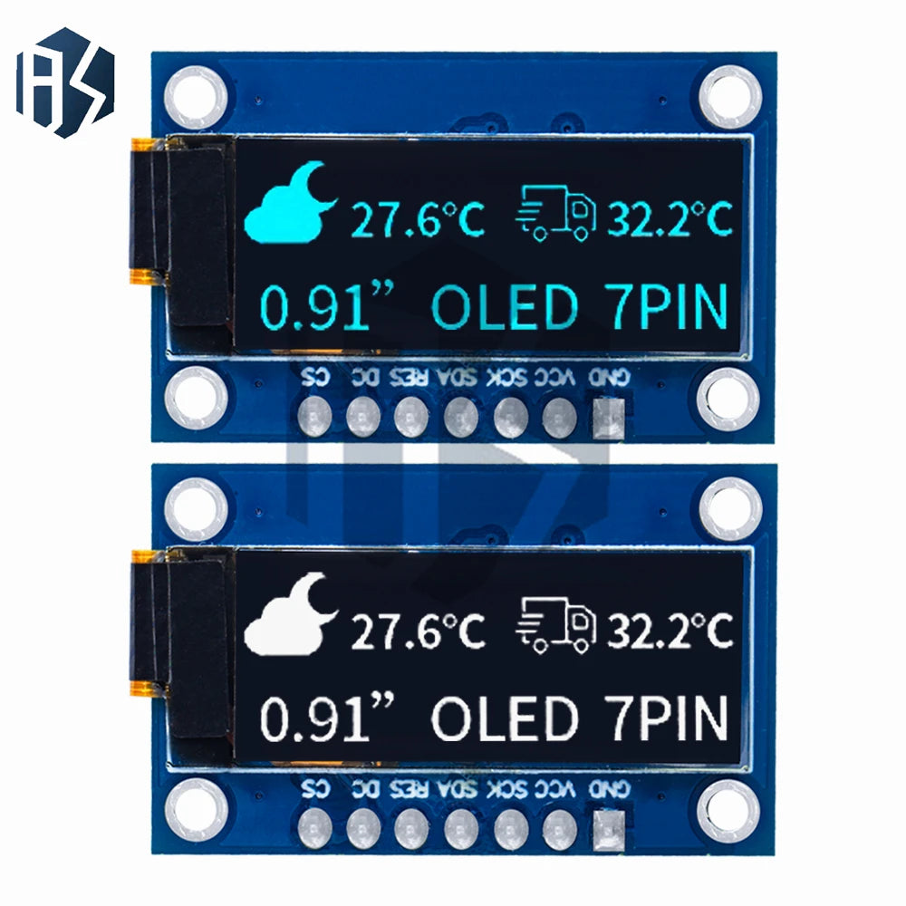SSD1306 7PIN 0.91 inch 128x32 SPI OLED Module 0.91" OLED Display Module White Blue OLED Screen Board For Arduino Zpaxo