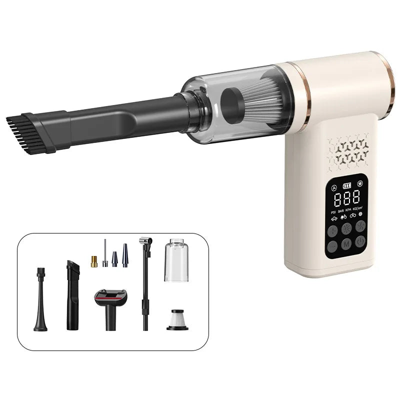 2-in-1 Wireless Car Vacuum & Smart Tire Inflator | Digital Display