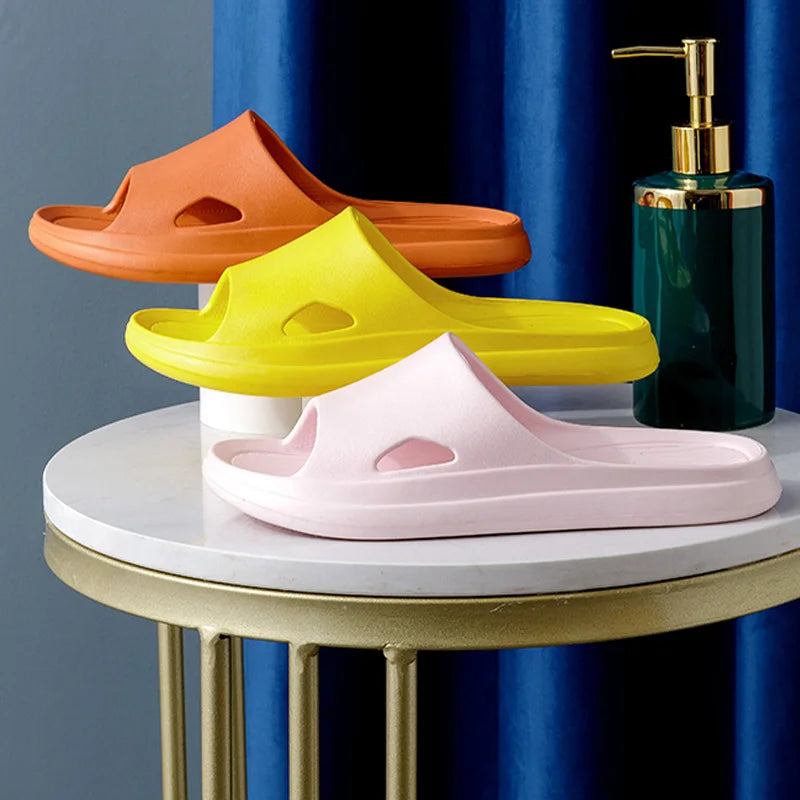 Soft Home Slippers Couple Summer Indoor Skid Proof Bathroom Sandals
