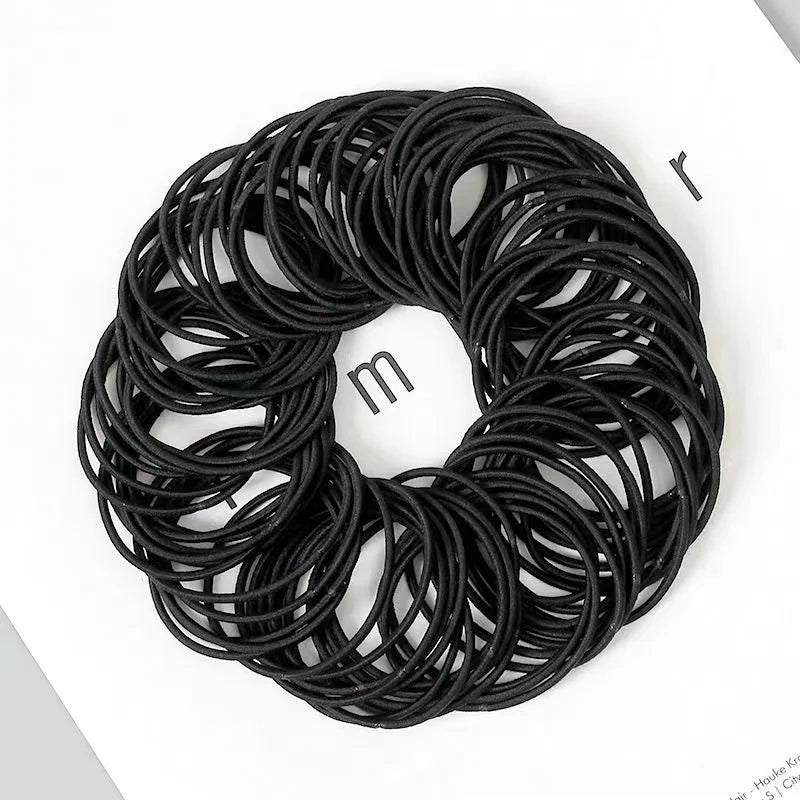 Women Basic Nylon Elastic Hair Bands Ponytail Scrunchie Rubber