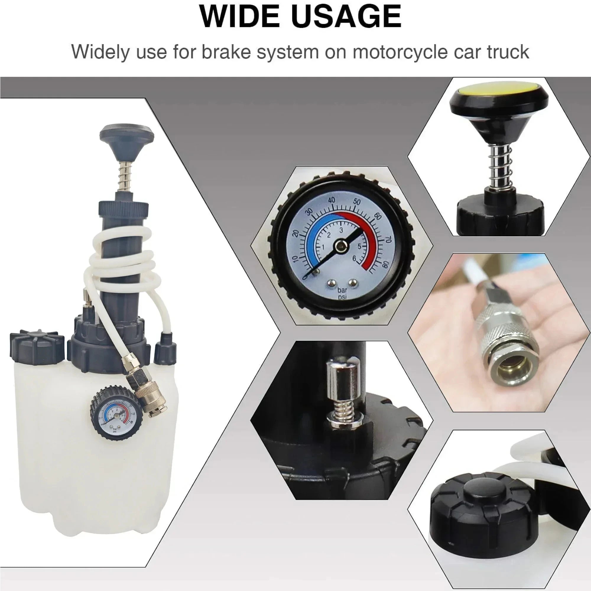 Car Manual Brake Fluid Bleeder Vacuum Pressure Pump Professional