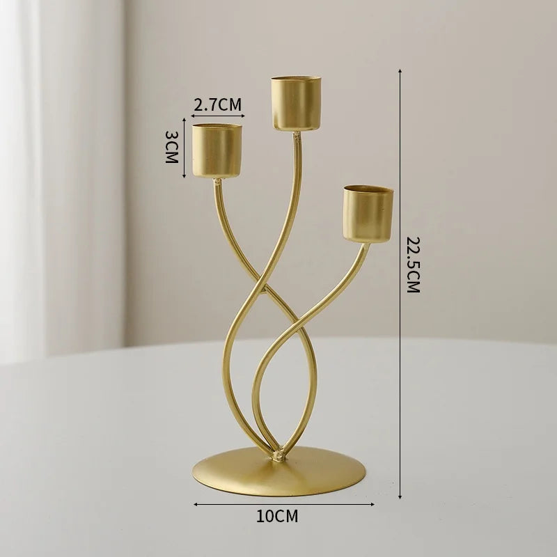 2026 New European Style Candlelight Dinner Decoration, Home Dining Table Decoration, Living Room Iron Decoration, Candle Holder Zpaxo
