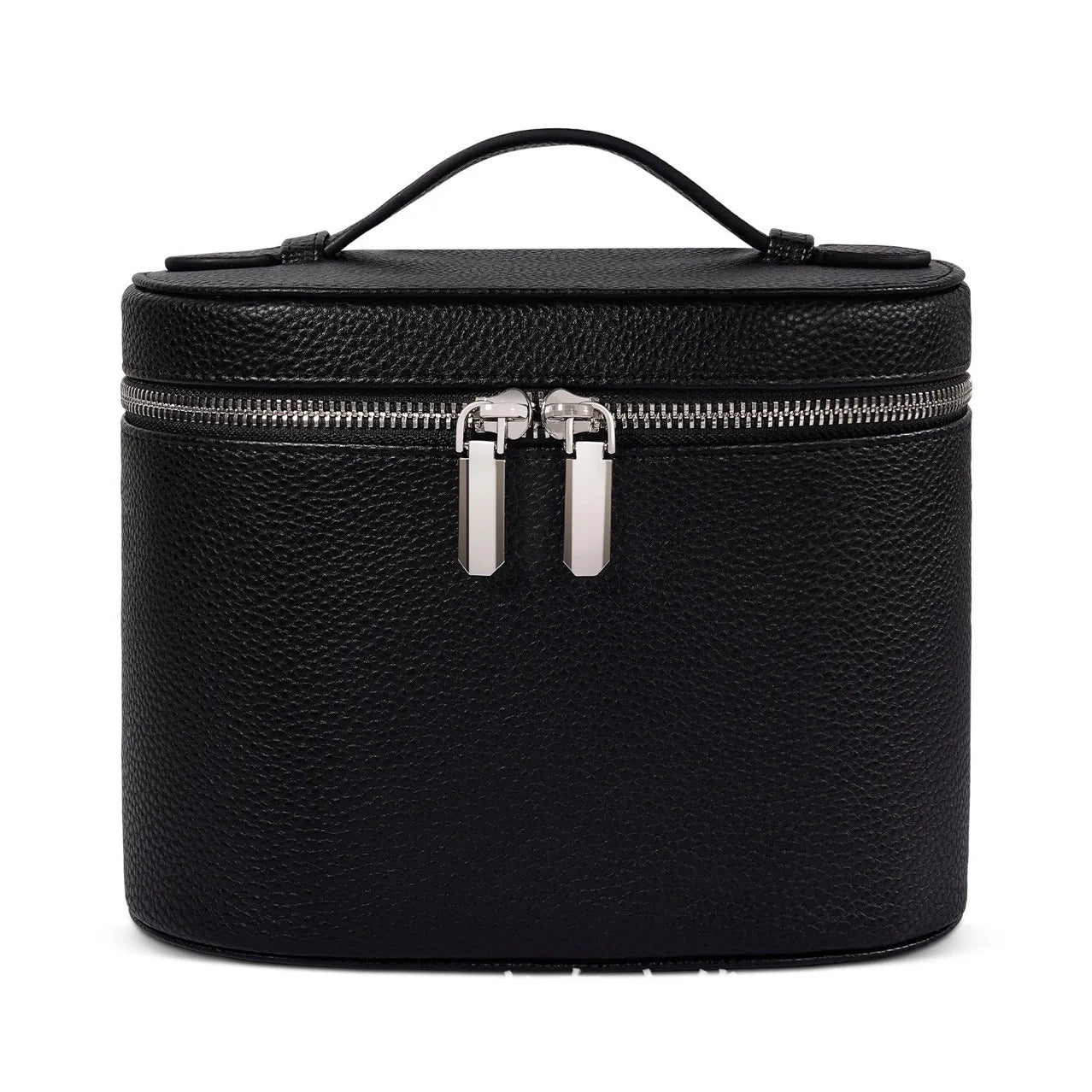 PU Leather Travel Makeup Bag – Large Capacity Cosmetic Organizer Travel Makeup Bag Zpaxo Black