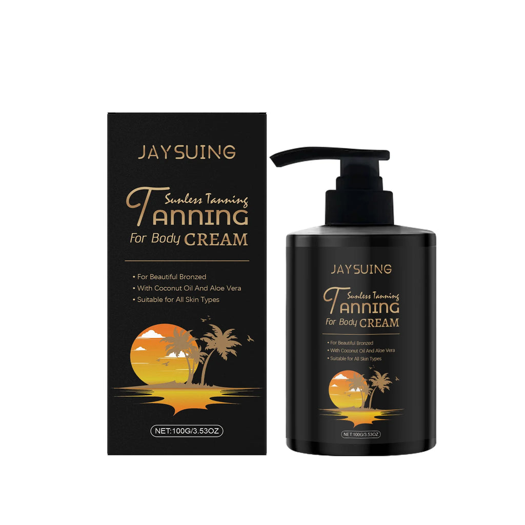 Jaysuing Sunless Self Tanner Moisturizing Bronzer Lotion Self Tanning Lotion Zpaxo 100g boxed