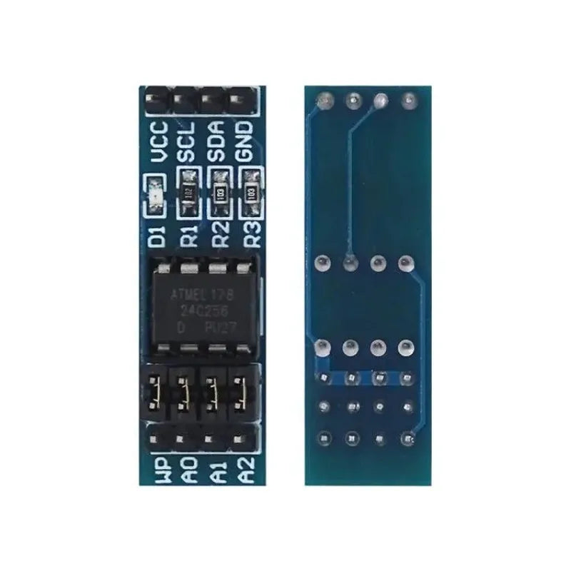 1PC AT24C256 EEPROM Non-Volatile Board IIC Two-Wire Bus Fit AT24C01 To AT24C256 Chips Zpaxo 1pcs AT24C08