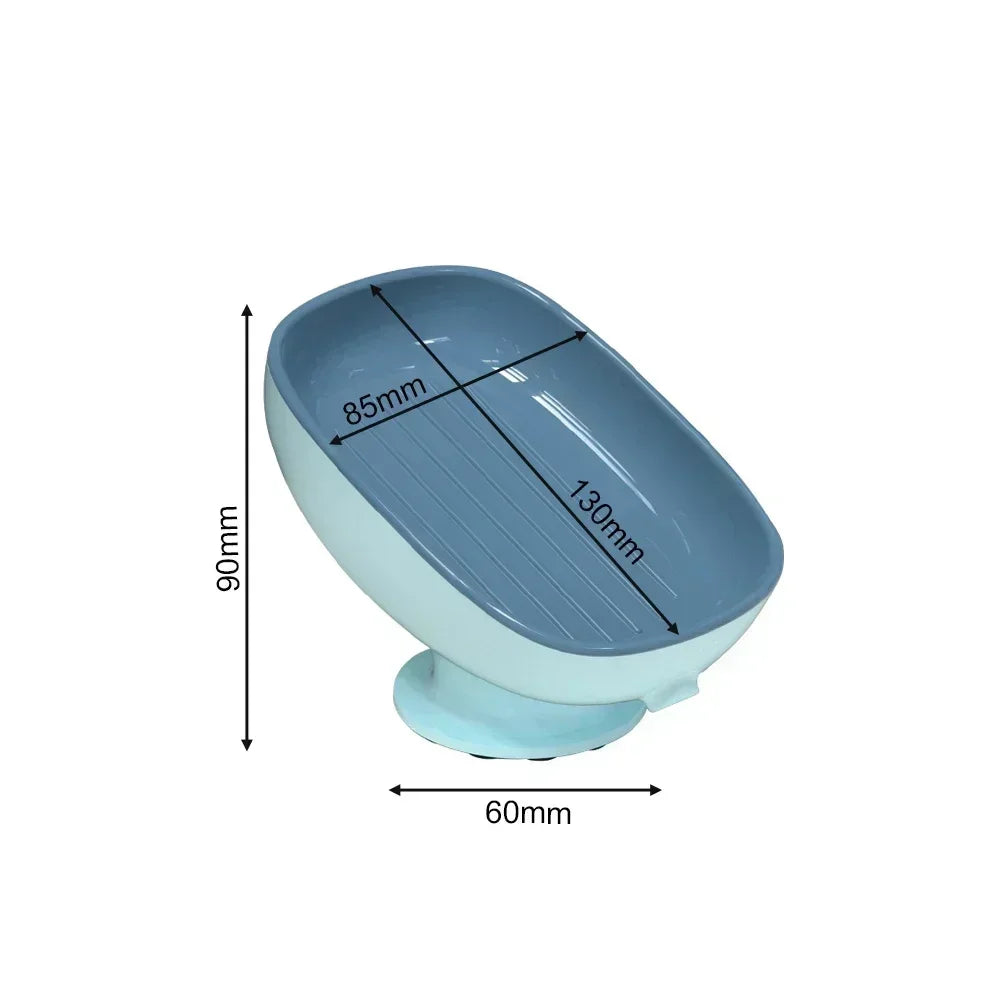 Hot Super Suction Cup Soap Dish with Drain Water for Bathroom Soap Holder Kithcen Sponge Holder Soap Container Bathroom Supplies Zpaxo Blue