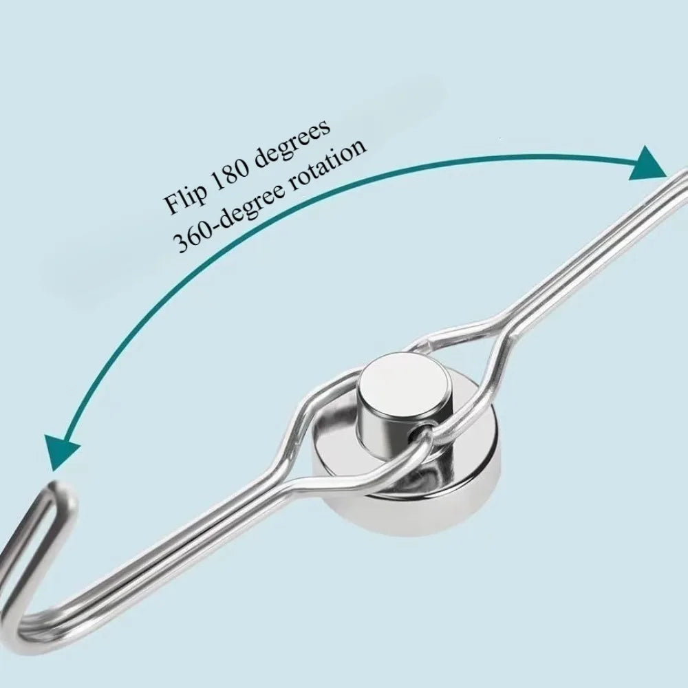 Heavy-duty Magnetic Hooks Multi-purpose Round Hanger Door Fridge No