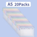 5- Multipurpose Mesh Zipper Pouch A5 Document Bag A4 File Folders Zpaxo A5 20pcs