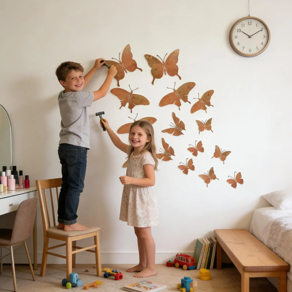 Metal Butterfly Wall Decor 15 Piece Set Aesthetic Wall Art For Girls Room Bedroom Nursery Bathroom Garden Outdoor Party Decor Zpaxo