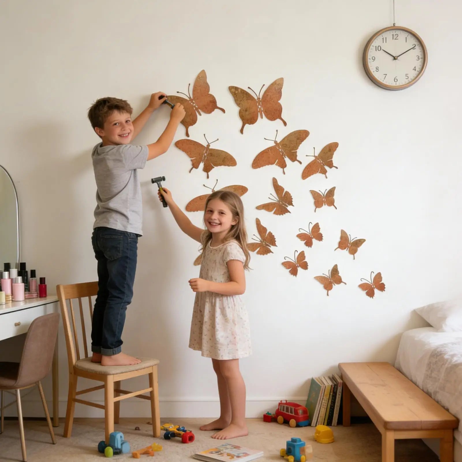 Metal Butterfly Wall Decor 15 Piece Set Aesthetic Wall Art For Girls Room Bedroom Nursery Bathroom Garden Outdoor Party Decor Zpaxo