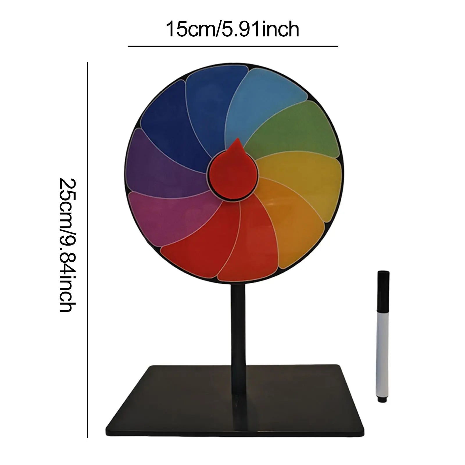 Table Prize Turntable Easy Assembly Stable Base Roulette Wheel for Interactive Learning Game Carnival Party Tradeshow Pub Zpaxo