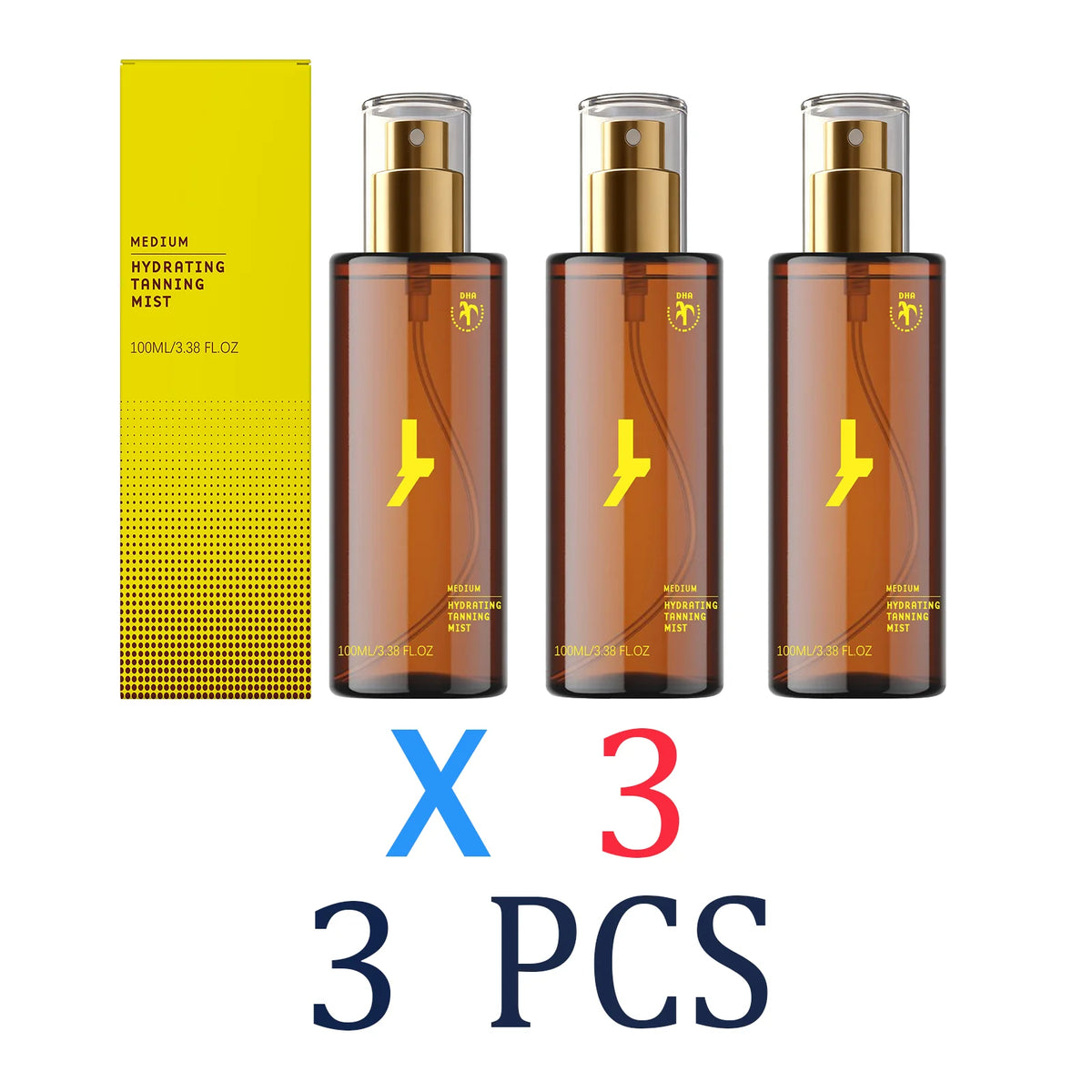 Self Tanning Mist Hydration Lock Moisturizing Without Greasiness Sunless Tanning Mist Instant Bronzer Natural Glow Self Tanner Zpaxo 3 Pcs
