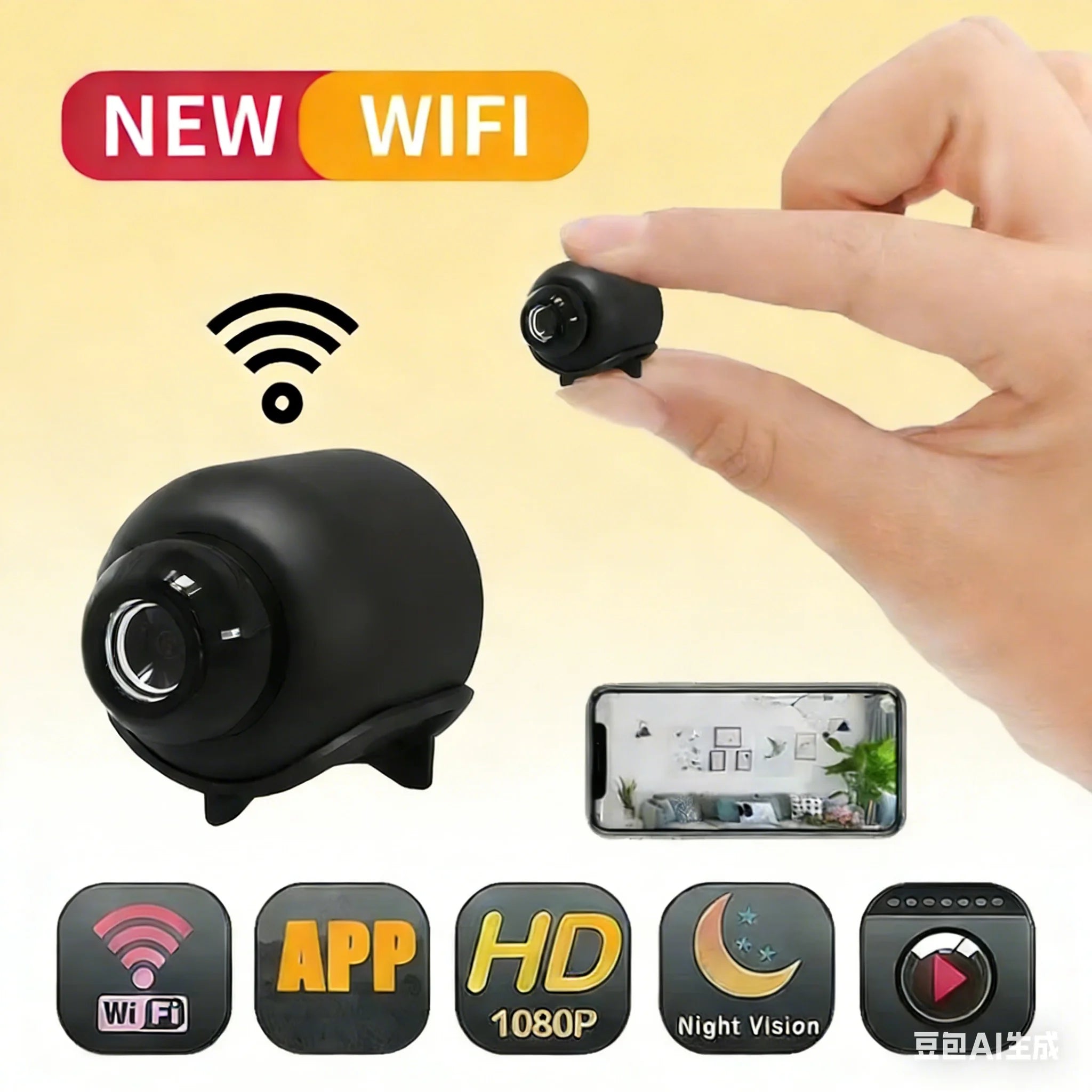 Mini Camera Wireless 1080P Surveillance Security Video Cam Night