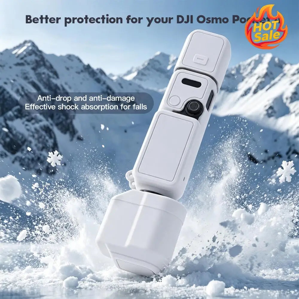 For DJI Osmo Pocket 4 Soft Silicone Protective Case Shockproof Silicone Sleeve Anti-Scratch Camera Protection Shell Camera Parts Zpaxo