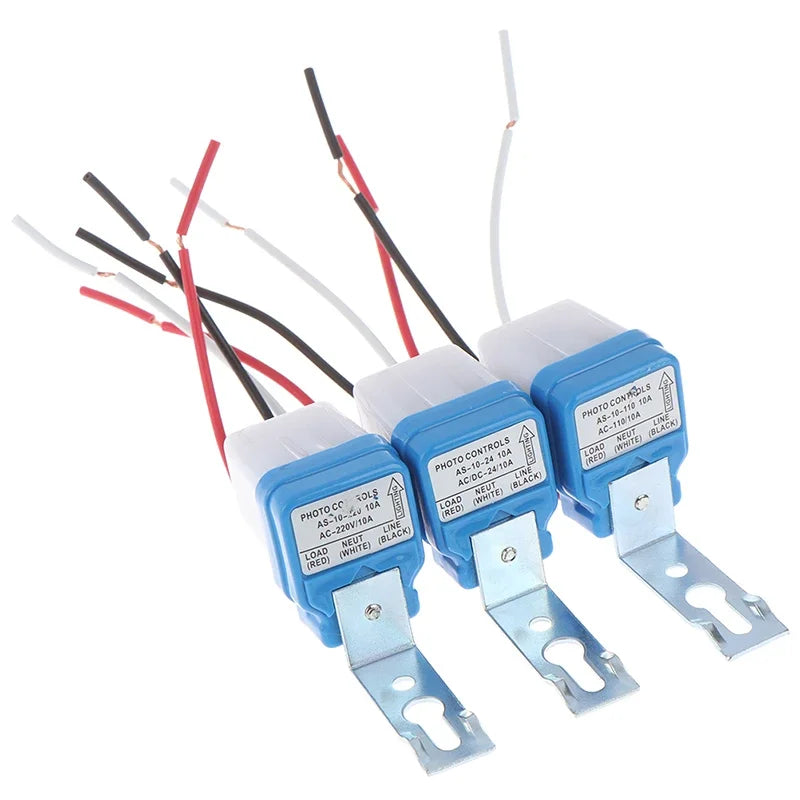1Pc Auto On Off Photocell Street Light Sensor Switch AC 24v 110v 220v Auto Street Light Switch Night On Day Off Sensor Switches Zpaxo