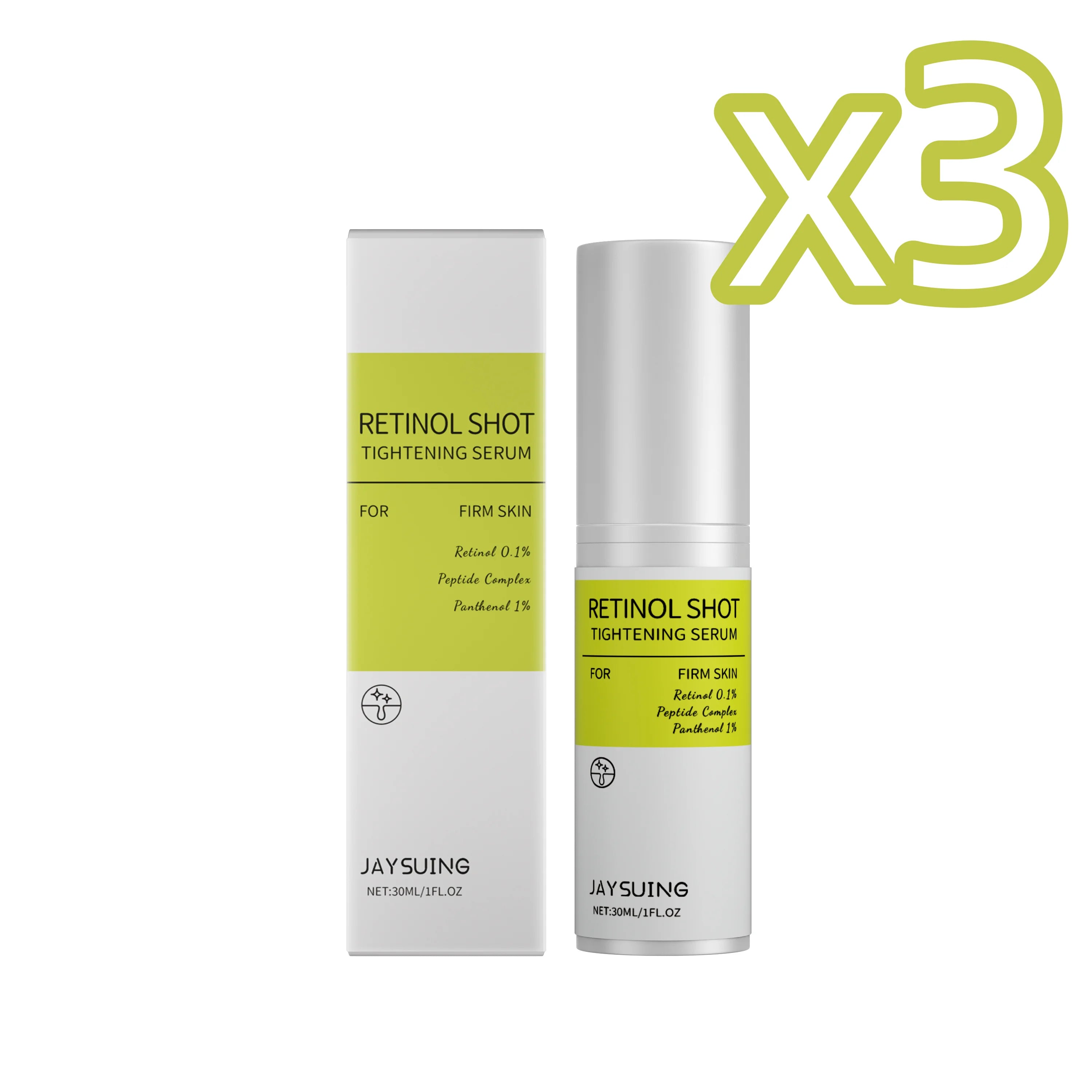 Retinol Firming Serum – Anti-Wrinkle, Pore & Brightening Essence Retinol Face Serum Zpaxo 30ml boxed X 3PCS 30ml