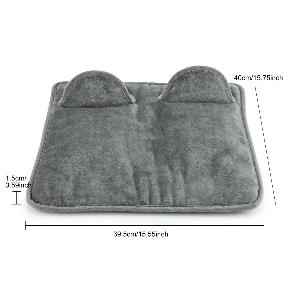 Electric Heated Foot Warmer Pad – 9 Settings, Timer, Washable Electric Foot Warmer Zpaxo GRAY EU Plug