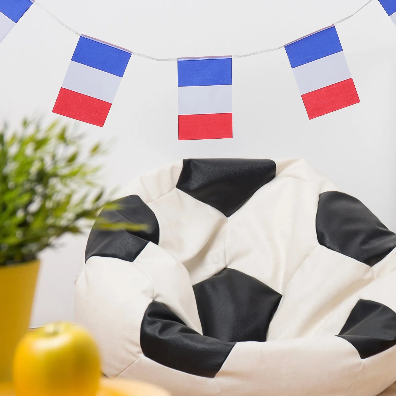 French Flag Banner String Decor Creative Rope Design Easy Hang