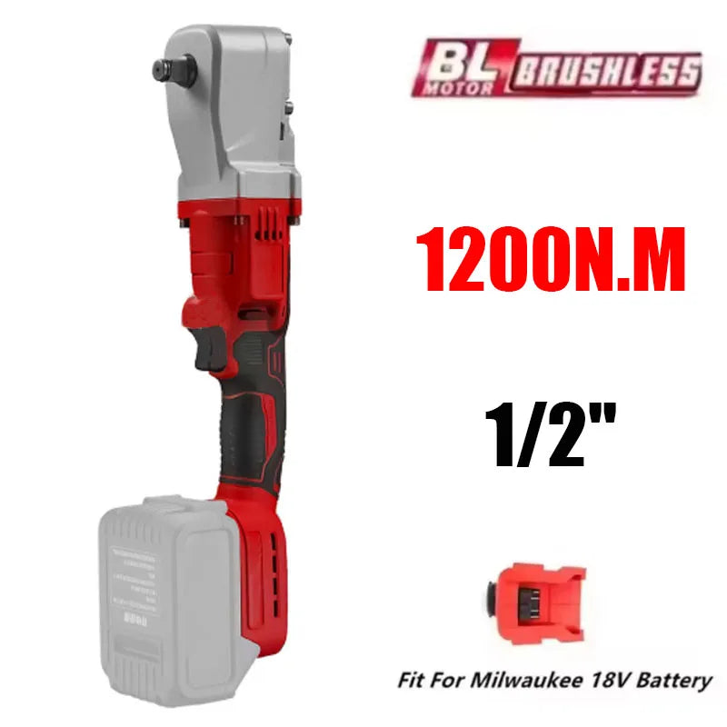 Milwaukee 18V Battery Electric Ratchet Wrench 1200NM 1 2'' Cordless