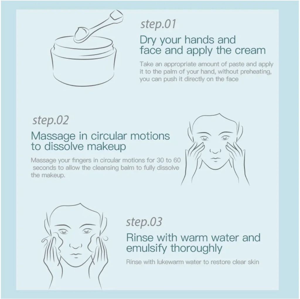 TIMAGE Soft Clarifying Cleansing Balm Natural Plant Extracts Make-up Zpaxo