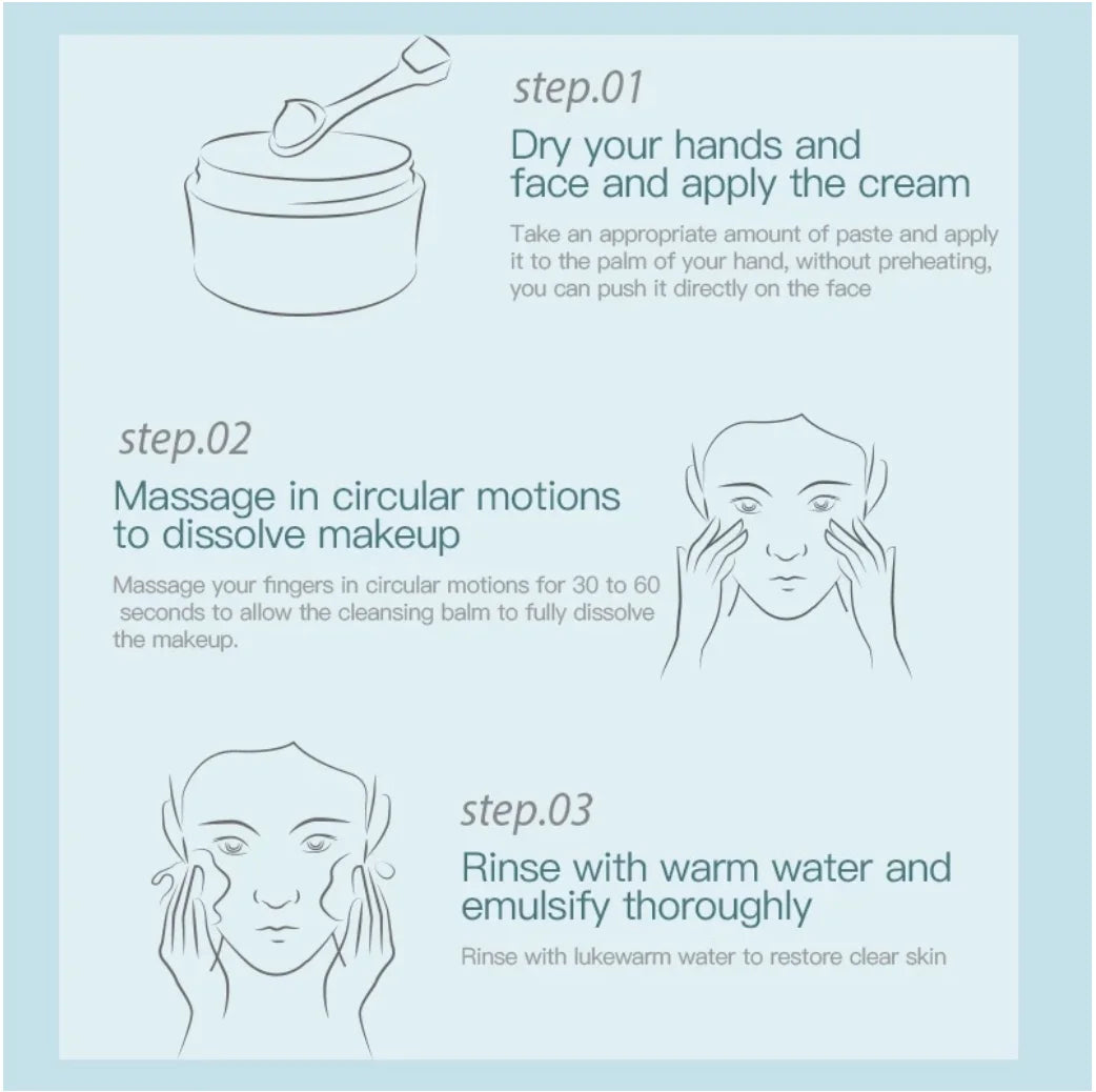 TIMAGE Soft Clarifying Cleansing Balm Natural Plant Extracts Make-up Zpaxo