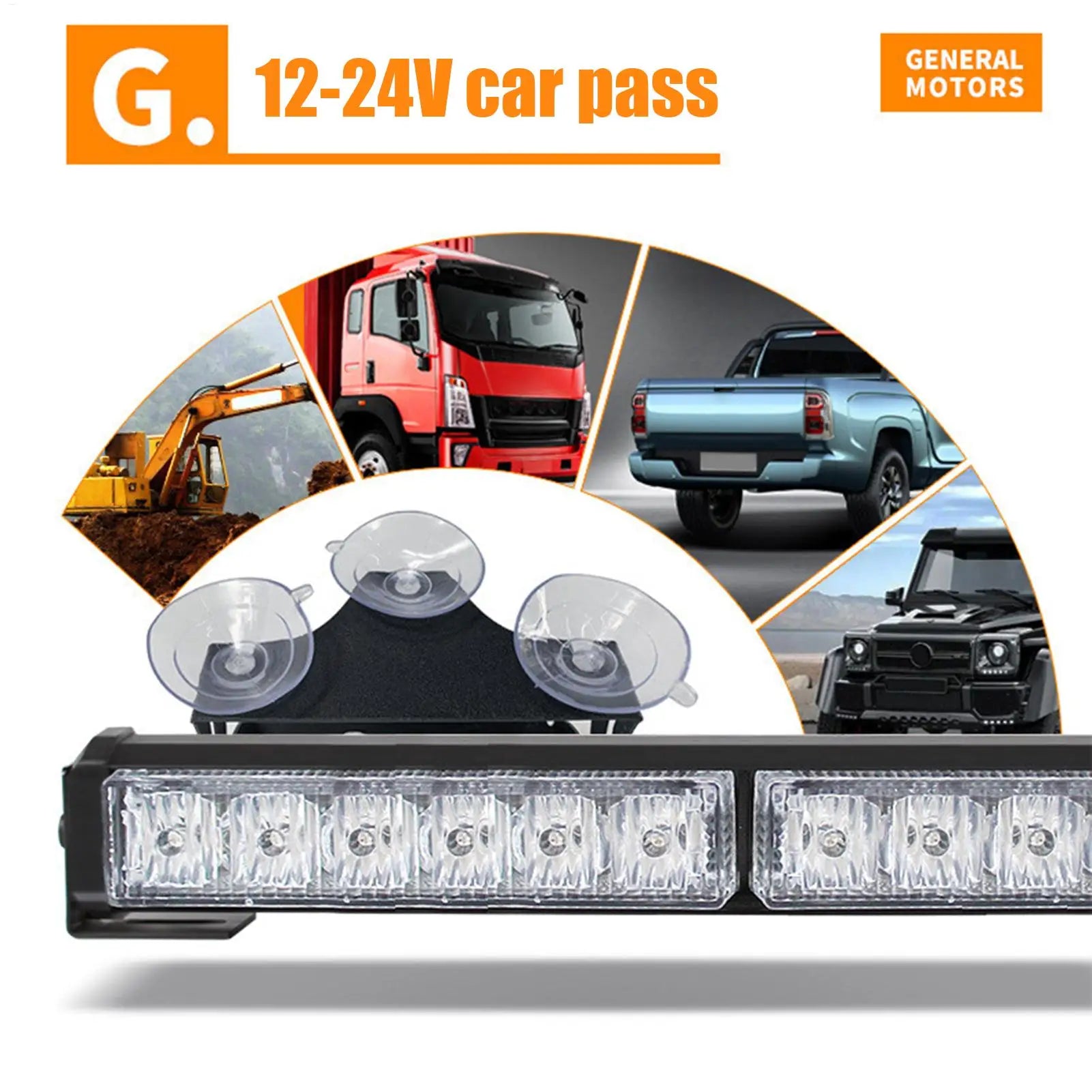 Universal Fog Light Mounting Brackets Bumper LED Work Suction Cup