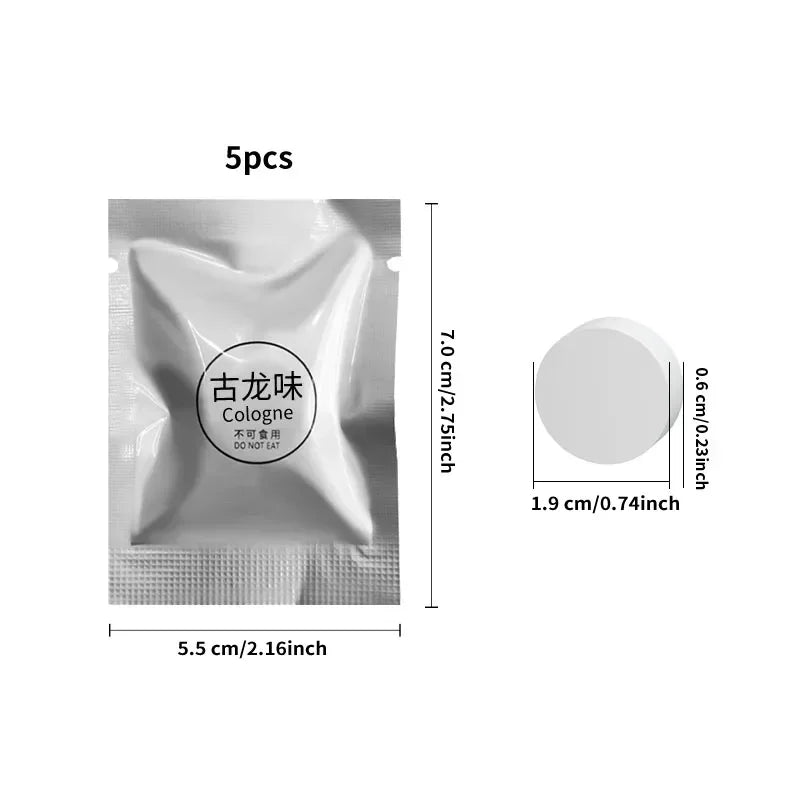5-10PCS Car Air Outlet Aromatherapy Tablets Air Outlet Supplement Tablets Small Fan Pe Solid Fragrance Tablets Perfume Pads Zpaxo