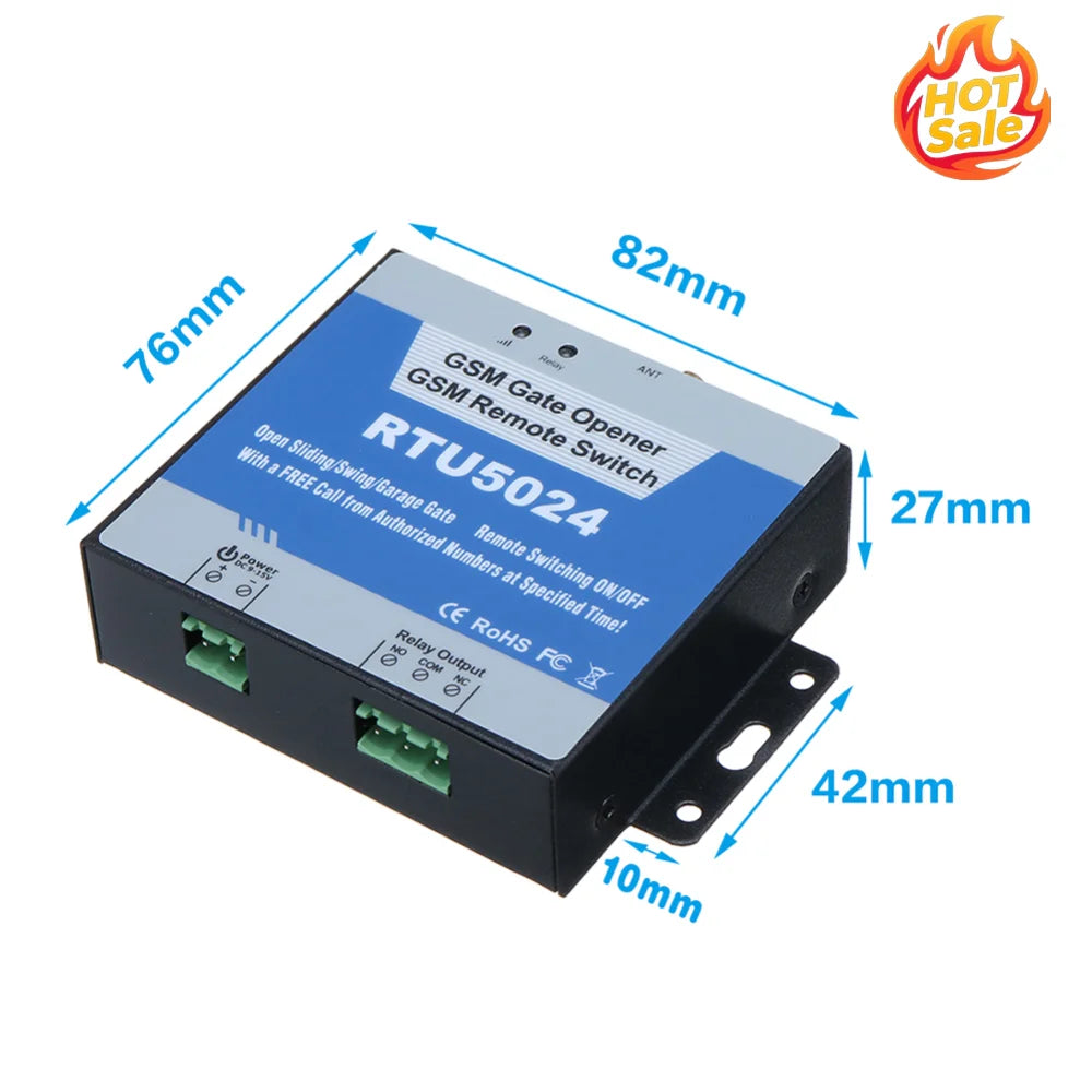 RTU5024 GSM Access Control Kits 850/900/1800/1900MHz Wireless Door Access Opener with Antenna 4G US/EU Plug Home Device Zpaxo