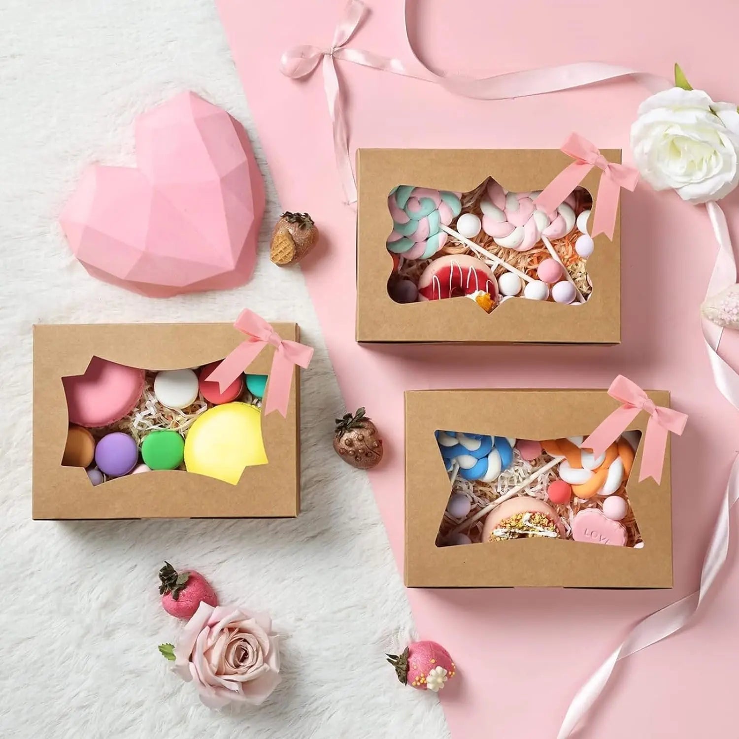 50-Pack Decorative Gift Bows 3.35" – Wedding, Holiday & DIY