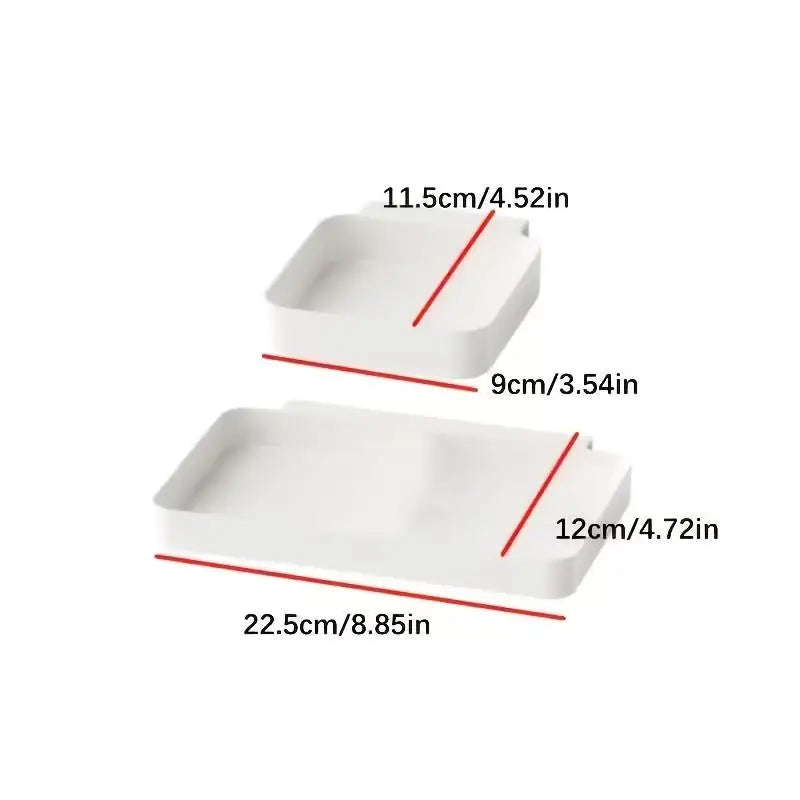 1pcs Hanging Storage Boxes – for Drawers up to 1.5cm, Organize Stationery, Cutlery, Cosmetics, Desk Zpaxo